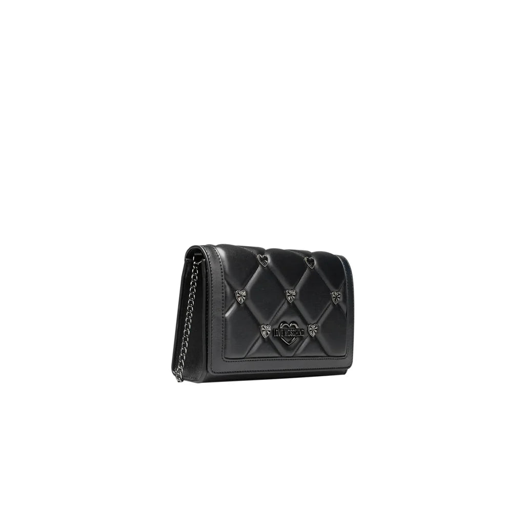 Borsa a spalla Nero LOVE MOSCHINO JC4222PP0HLZ stud cuori canna fucile