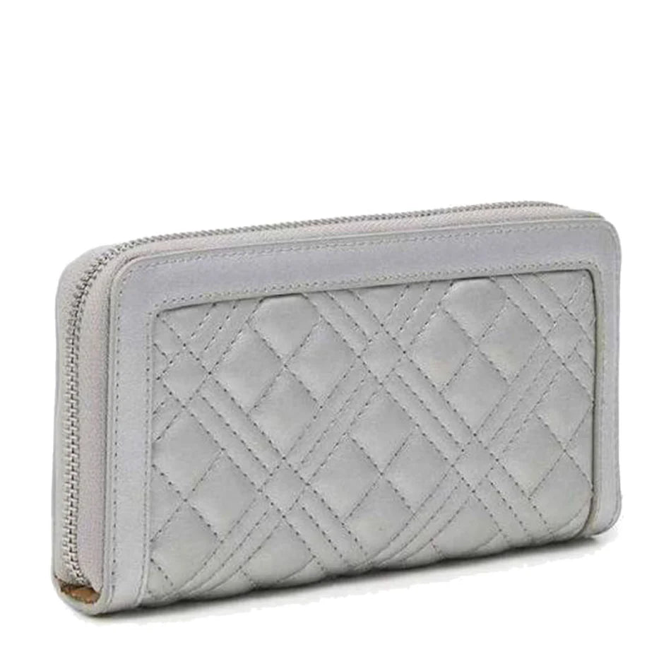 Portafoglio con zip LOVE MOSCHINO argento