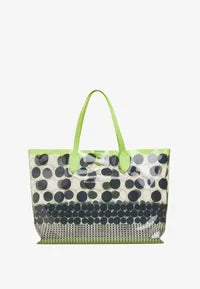 Shopping bag stampa pois verde MANILA GRACE